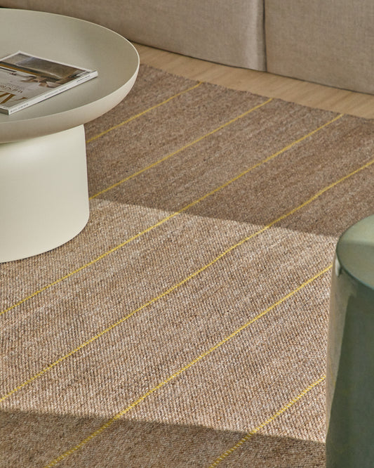 Tapis Denu 100 % PET beige 200 x 300 cm