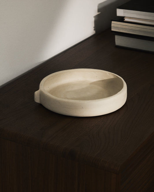 Centre de table Mireni en papier mâché beige Ø 22,5 cm