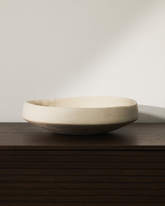 Centre de table Mireni en papier mâché beige Ø 29 cm