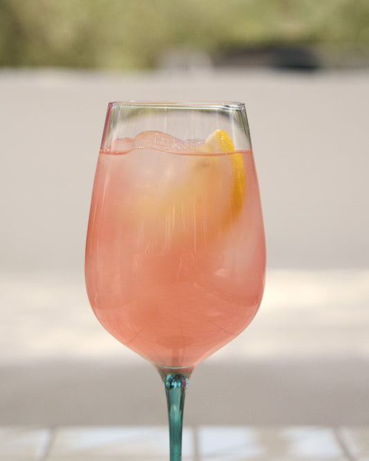 Verre à vin Irides en verre transparent et bleu 43 cl