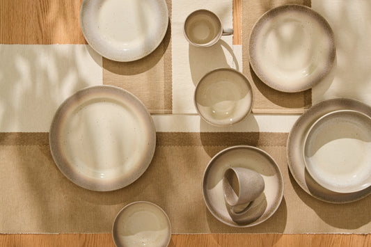 Sarel beige ceramic soup bowl