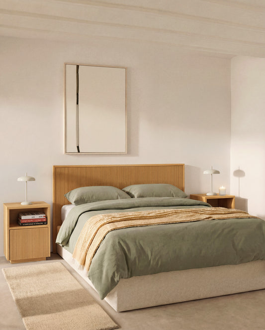 Helvine oak veneer headboard for bed up to 180cm FSC 100%