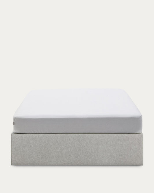 Sommier coffre Matters gris pour matelas de 180 x 200 cm