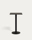 Table haute Esilda noire avec pied en métal et finition peinte noire 60 x 60 x 96 cm