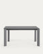 Table extensible Axis grès cérame finition Vulcano Roca pieds gris foncé 160 (220) cm