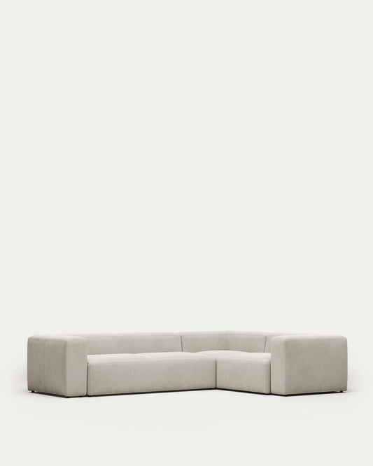 Canapé d’angle Blok 4 places beige 320 x 230 cm / 230 x 320 cm