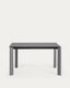 Table extensible Axis grès cérame finition Vulcano Roca pieds acier gris foncé 140 (200)cm