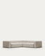 Canapé d’angle Blok 4 places en chenille beige 290 x 290 cm – Certifié FSC Mix Credit