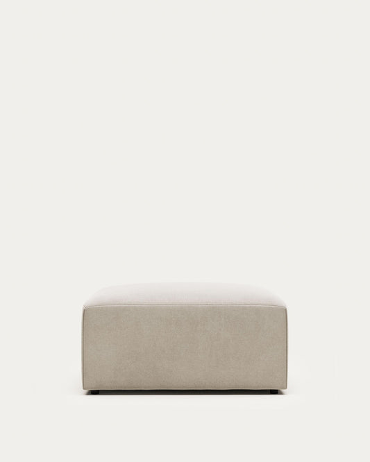 Repose-pieds Blok en chenille beige 90 x 74 cm FSC Mix Credit