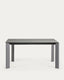 Axis porcelain extendable table in Hydra Lead finish with anthracite legs 160 (220) cm