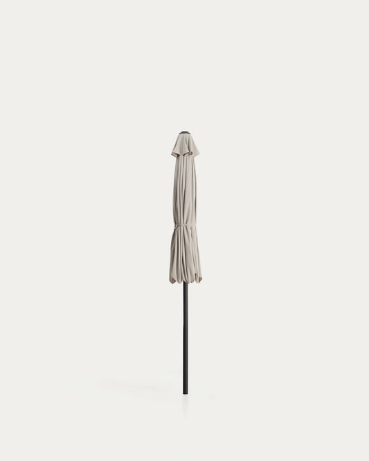 Parasol Milna beige avec mât central et armature en acier graphite Ø 300 cm