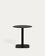 Table ronde d'extérieur Dina negro avec pied en métal et finition peinte noire  Ø 68x70 cm