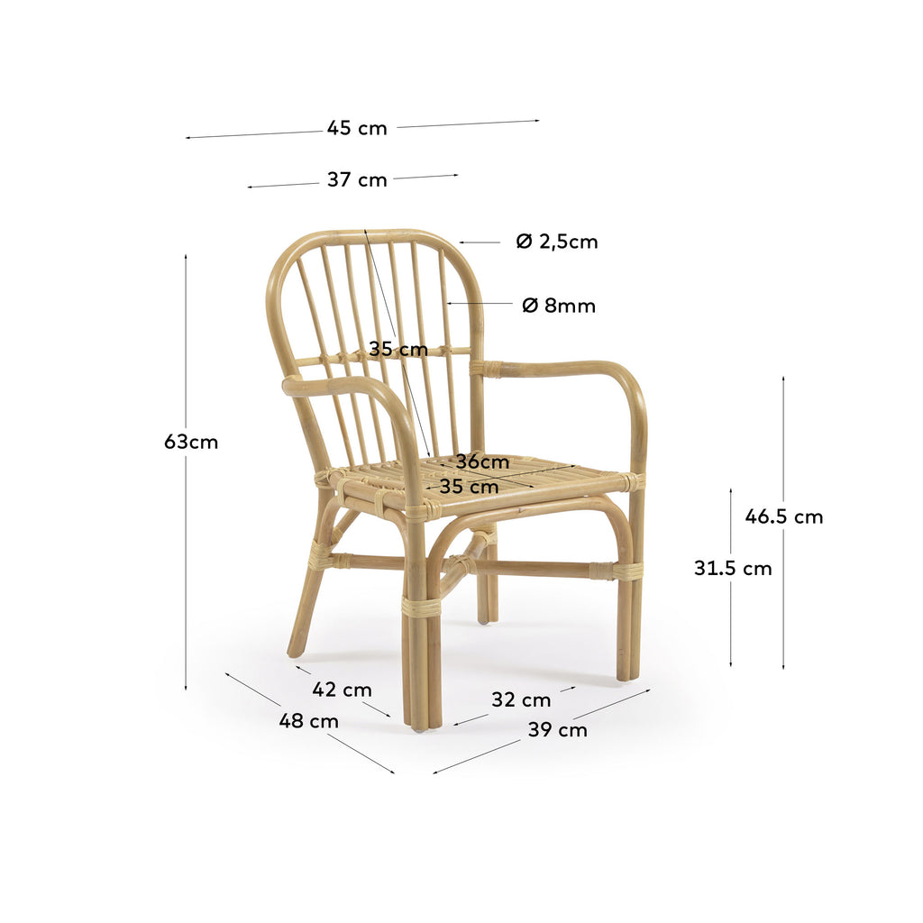 Chaise enfant Marzieh en rotin