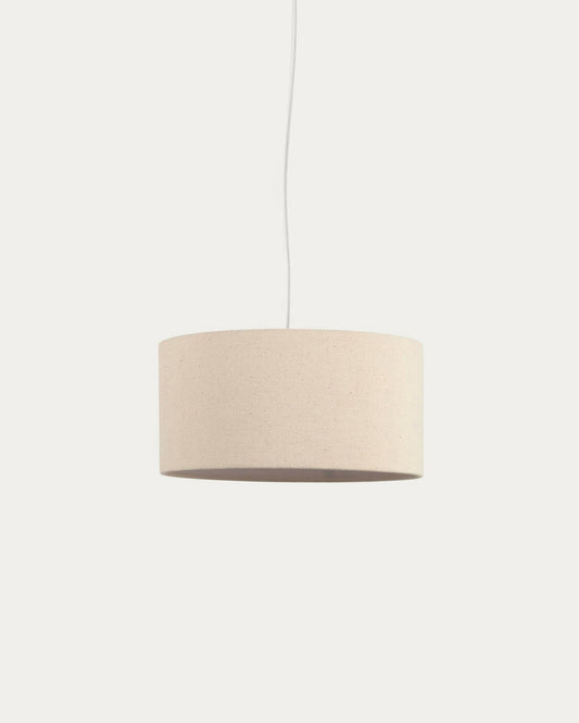 Abat-jour suspension petit Nazli en lin finition beige Ø 40 cm