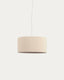 Abat-jour suspension petit Nazli en lin finition beige Ø 40 cm