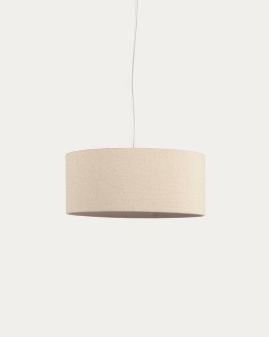 Abat-jour suspension grand Nazli en lin finition beige Ø 50 cm