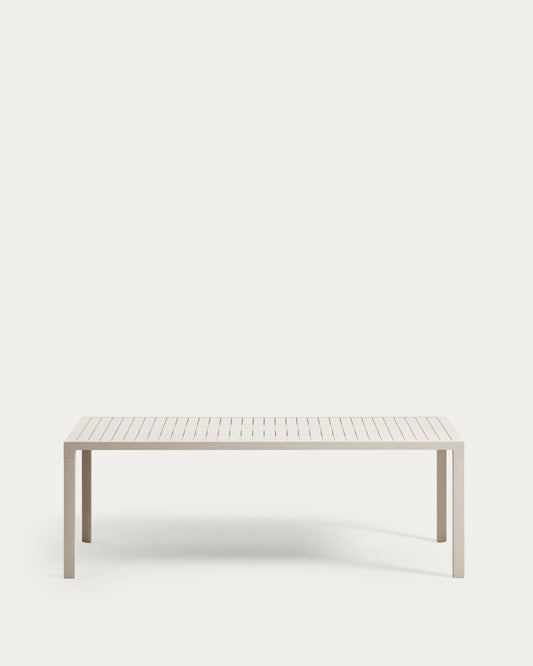 Table de jardin Culip en aluminium finition blanche 220 x 100 cm