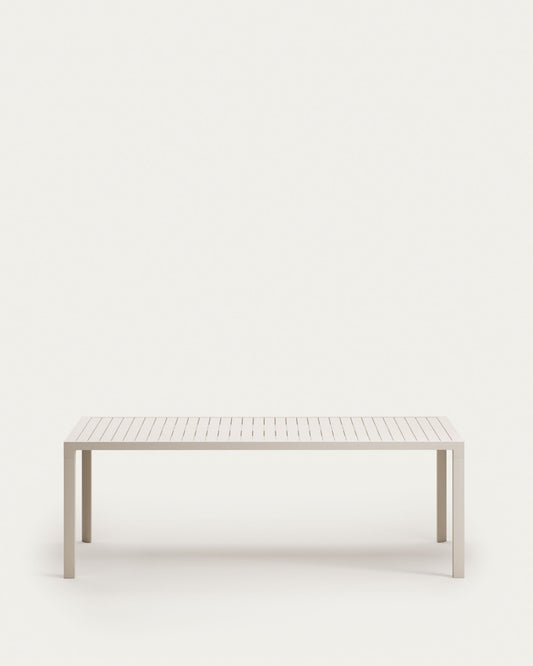 Table de jardin Culip en aluminium finition blanche 220 x 100 cm