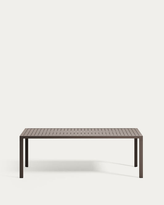 Table de jardin Culip en aluminium finition taupe 220 x 100 cm