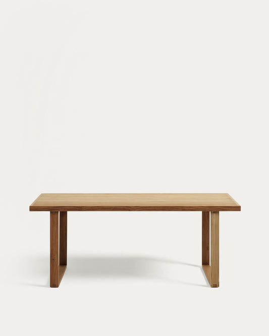 Table 100 % d'extérieur Canadell en bois de teck recyclé 180 x 90 cm
