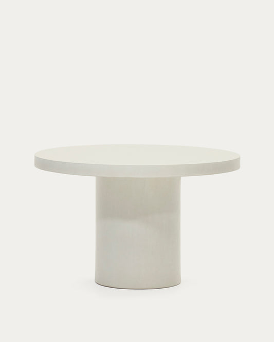 Table ronde Aiguablava en ciment blanc Ø 120 cm
