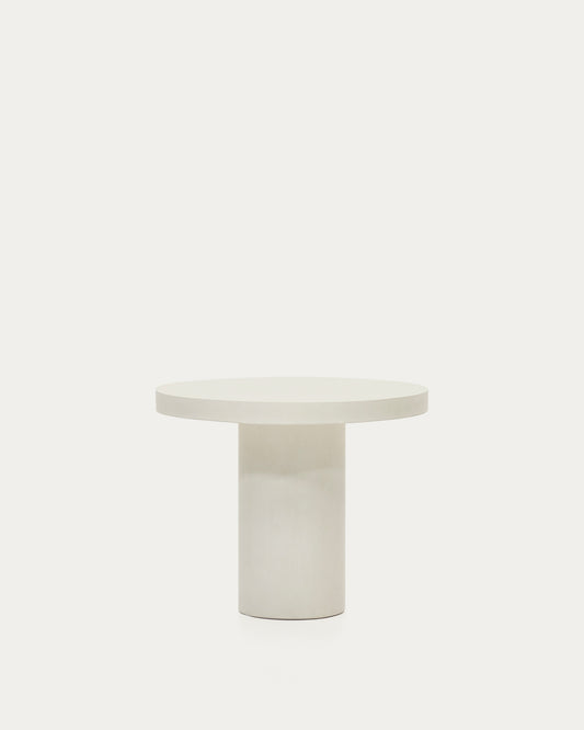 Table ronde Aiguablava en ciment blanc Ø 90 cm