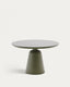 Table d’extérieur Tudons en aluminium et plateau en céramique, couleur verte Ø120 cm