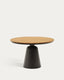 Table ronde d’extérieur Tudons en aluminium, couleur grise et teck FSC 100 % Ø120 cm