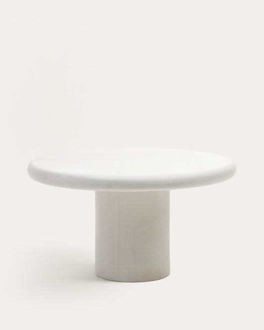 Table ronde Addaia en ciment blanc Ø140 cm