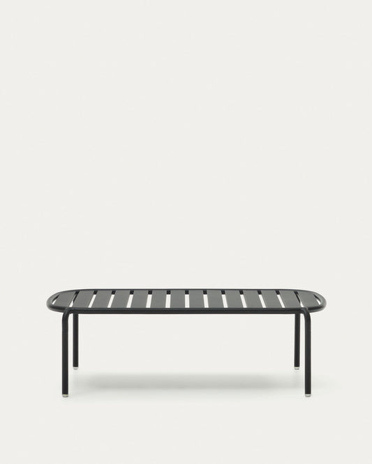 Table basse de jardin Joncols en aluminium finition peinture grise Ø 110 x 62 cm