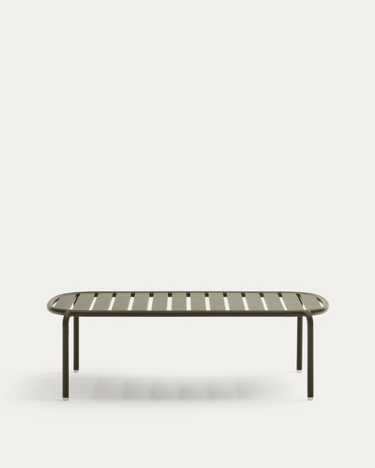 Table basse de jardin Joncols en aluminium finition peinture verte Ø 110 x 62 cm