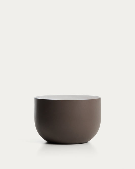 Garbet round coffee table in brown concrete Ø 60cm