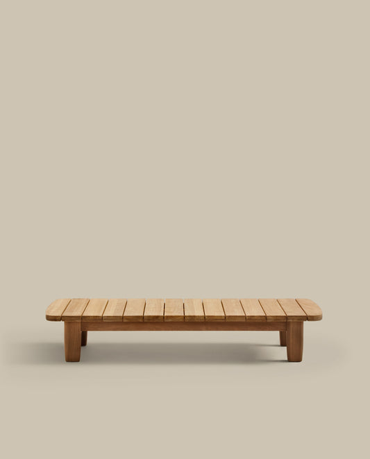 Table basse Tirant en bois de teck FSC 100 % 140 x 70 cm