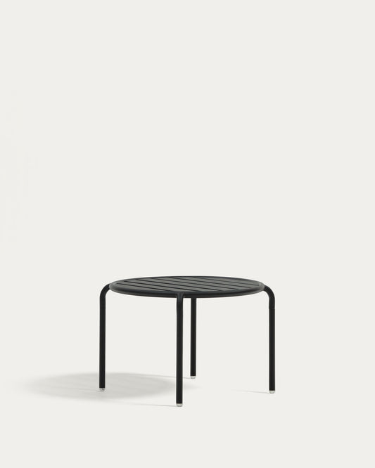 Joncols aluminium side table in powder coated grey finish, Ø 60 cm