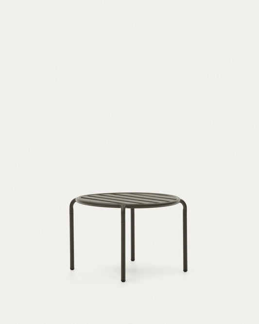 Table d'appoint de jardin Joncols en aluminium finition peinture verte Ø 60 cm