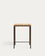 Table haute d'extérieur Salguer bois acacia acier marron 70 x 70 cm FSC 100%