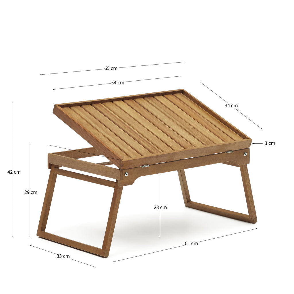 Plateau pliant Mani en bois d'acacia FSC 100 %