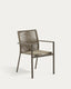Chaise empilable d’extérieur Culip en corde et aluminium taupe