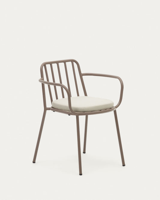 Chaise Bramant en acier finition mauve