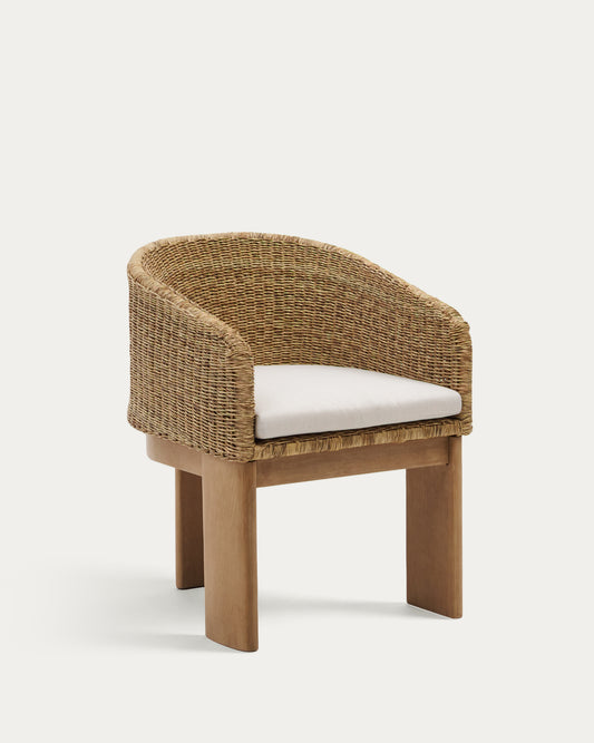 Chaise Xoriguer en rotin synthétique et bois d’eucalyptus FSC 100 %