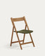 Chaise pliante Dandara bois acacia et structure acier avec corde  verte FSC 100 %