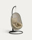 Fauteuil suspendu Cira multicolore sur pied gris foncé