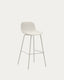Tabouret Altea beige et pieds en acier finition beige 75 cm