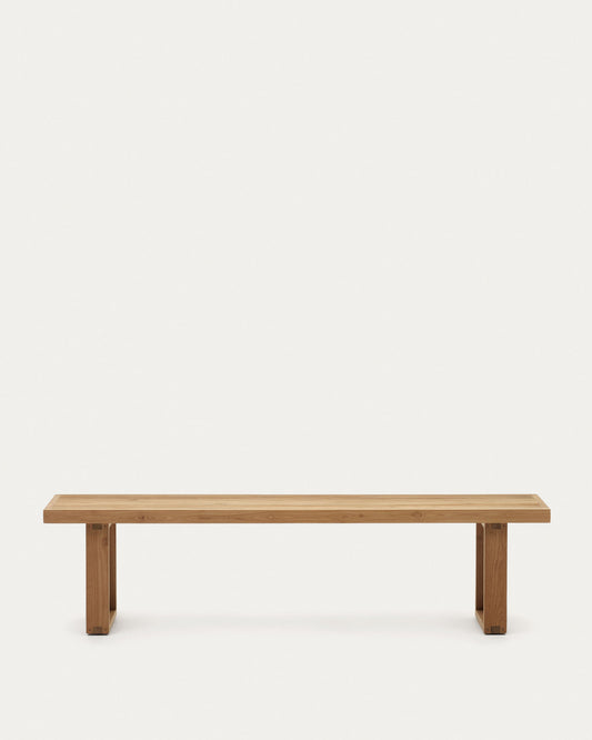 Banc 100 % d'extérieur Canadell en bois de teck recyclé 210 cm