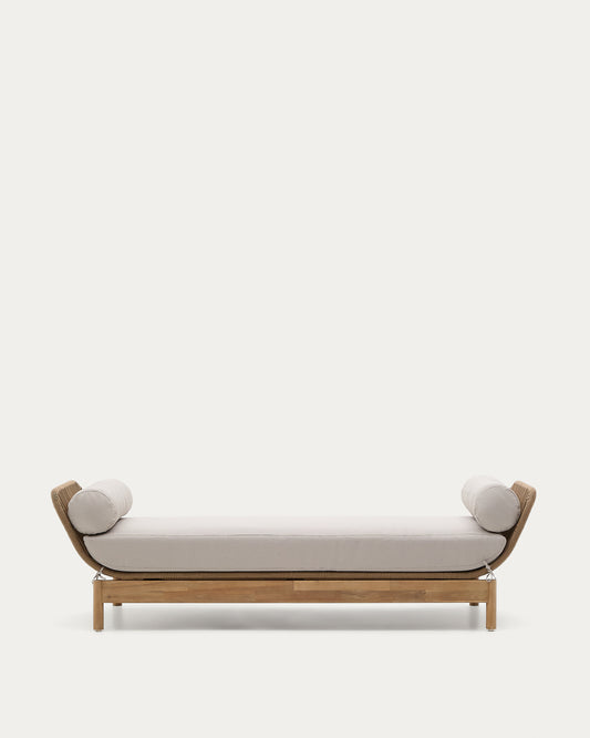 Bain de soleil Catalina beige en corde et bois d'acacia FSC 100%