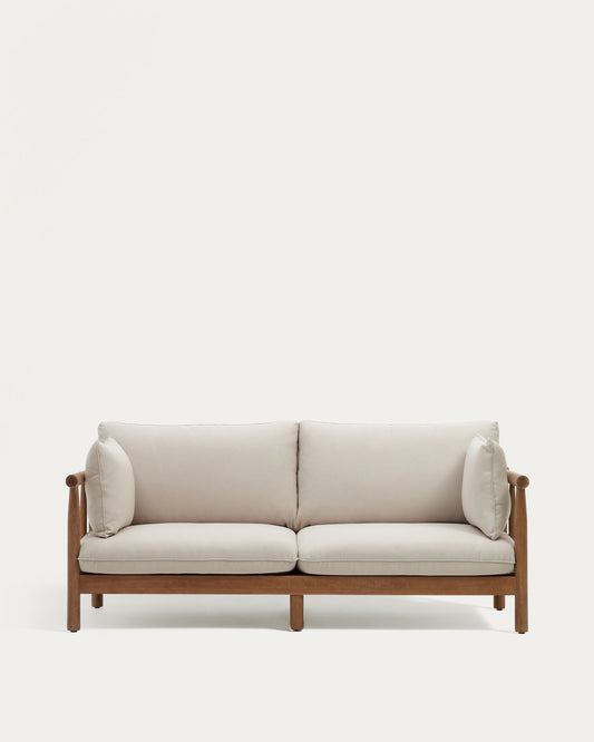 Canapé Sacova 2 places en bois d'eucalyptus 195 cm