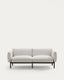 Canapé modulable 2 places d’extérieur Sorells beige et aluminium vert 201 cm