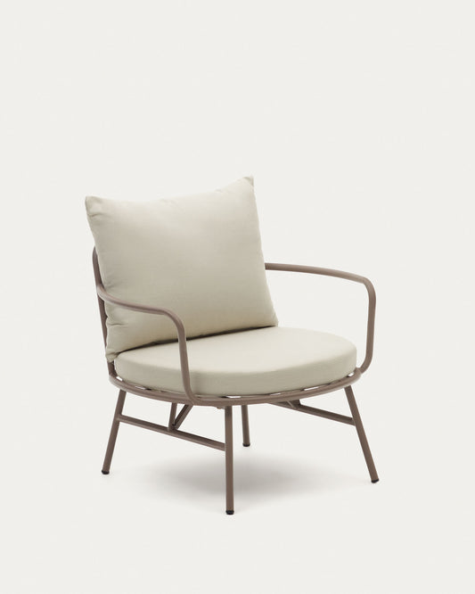 Fauteuil Bramant en acier finition mauve