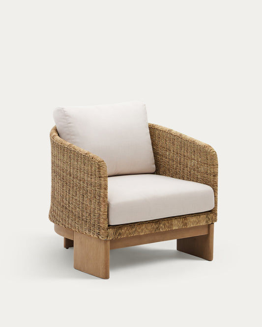 Fauteuil Xoriguer en rotin synthétique et bois d’eucalyptus FSC 100 %