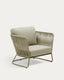 Fauteuil d'extérieur Saconca en corde et acier galvanisé vert